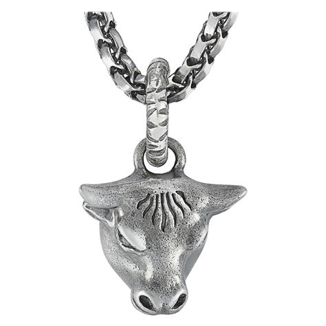 gucci anger forest bull's head necklace|anger forest bull necklace.